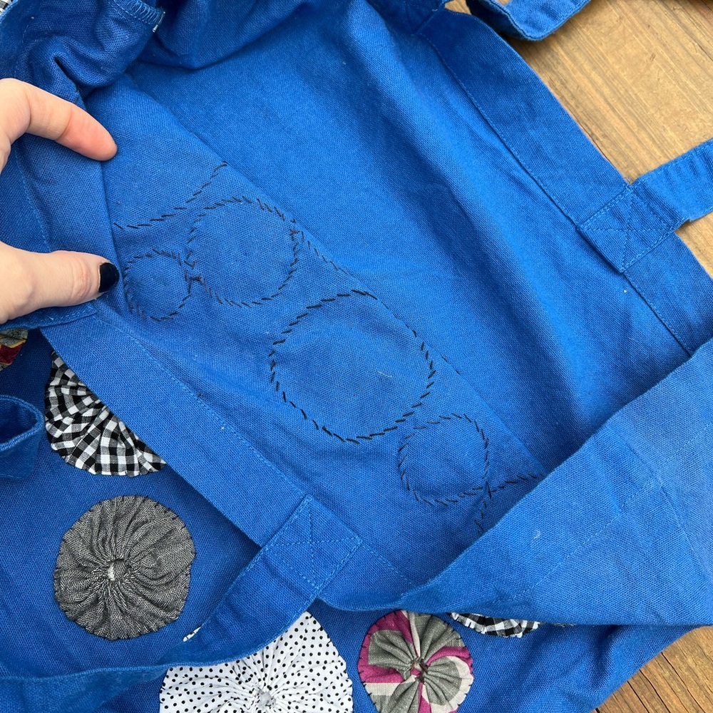 💙 Tote Bag with Yo-yos ! 💙 - Picture 12 of 17